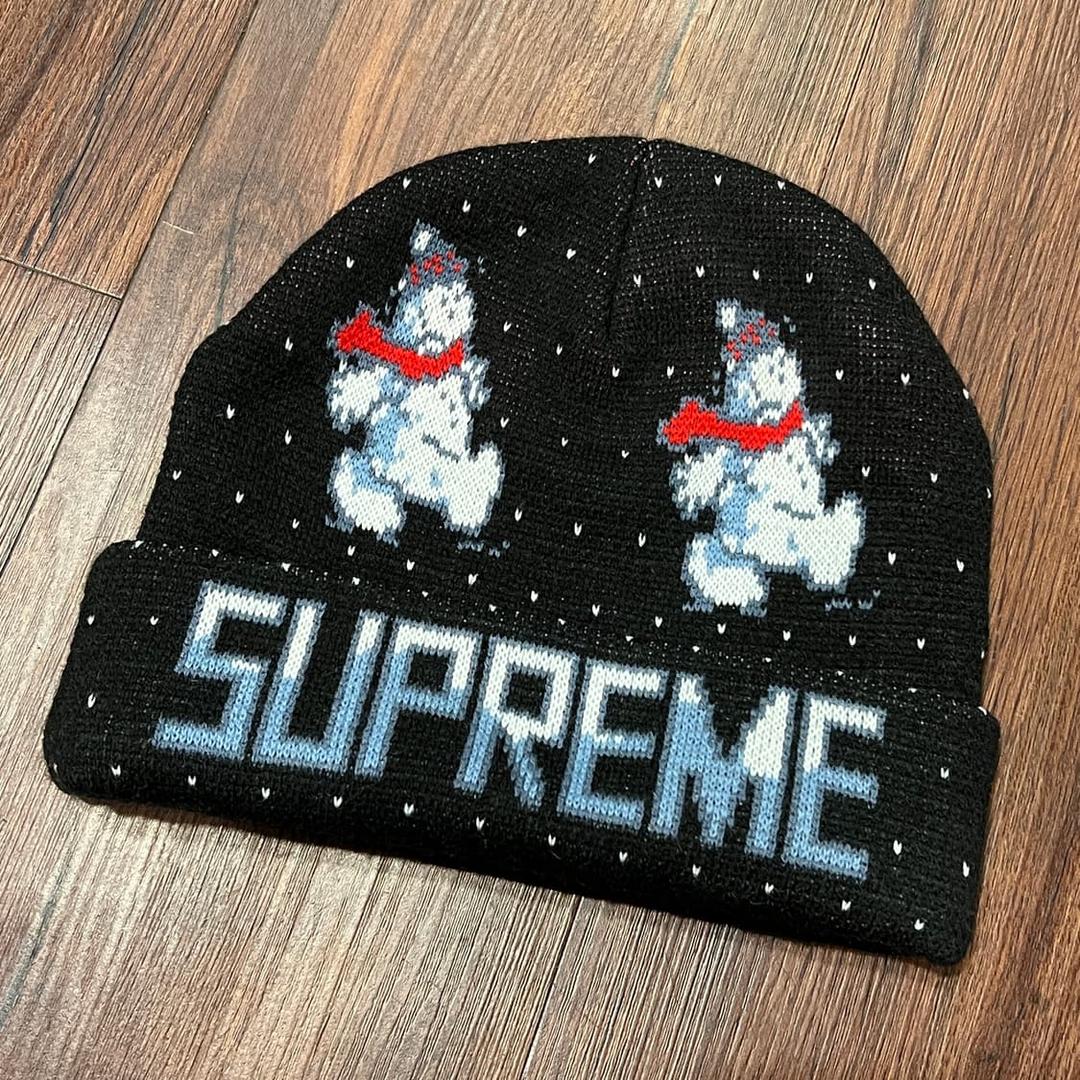 Supreme Snowman Beanie Black | 후루츠패밀리