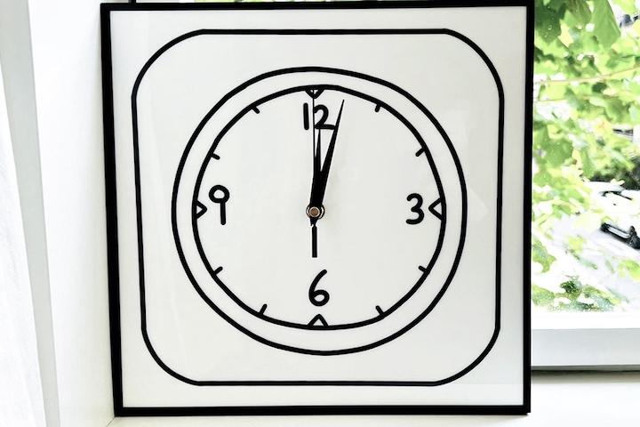 손글씨 무소음벽시계 30cm 벽걸이 인테리어벽시계 5color