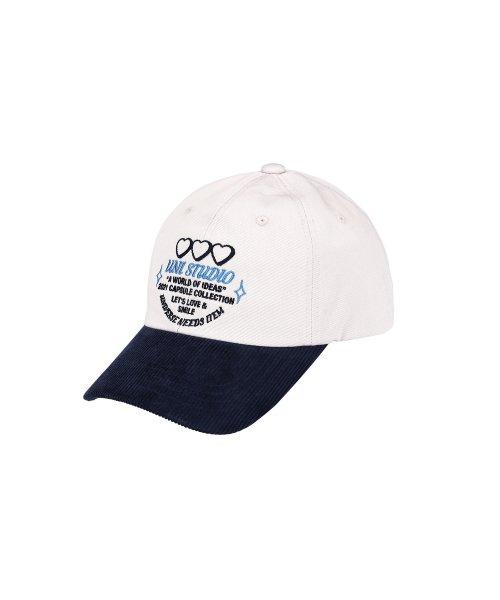 UNI HEART BALL CAP (LIGHT GREY)