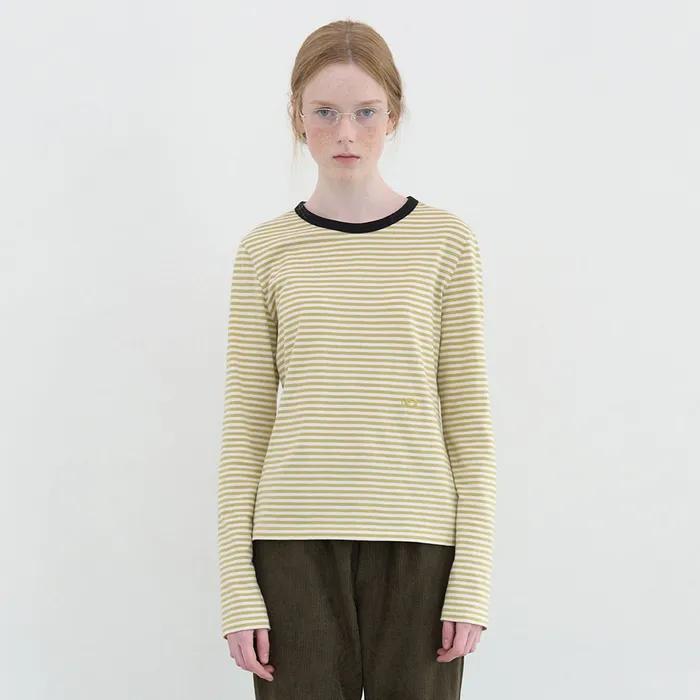 [10/31(금) 예약배송] 더블 로고 스트라이프 Lst (Yellow Stripe)