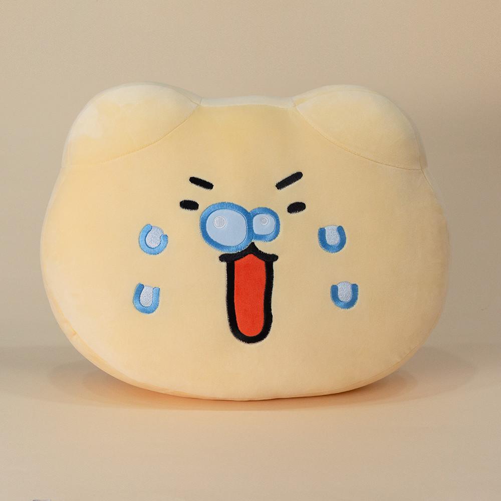 망그러진 곰 캐릭터 울보 얼굴 쿠션 40cm 침대쿠션 등쿠션