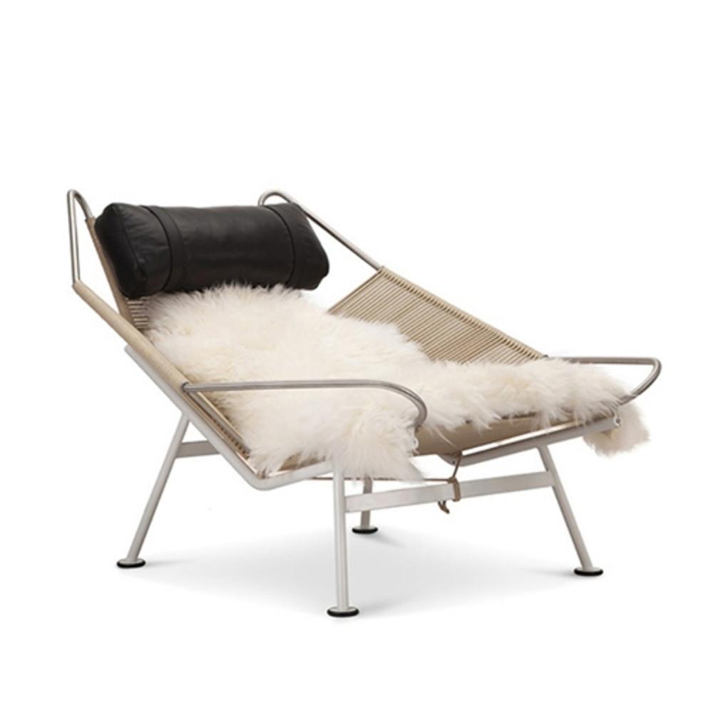 한스웨그너 플래그 홈야드 PP225 암체어 라운지 1인소파 네츄럴아이 화이트