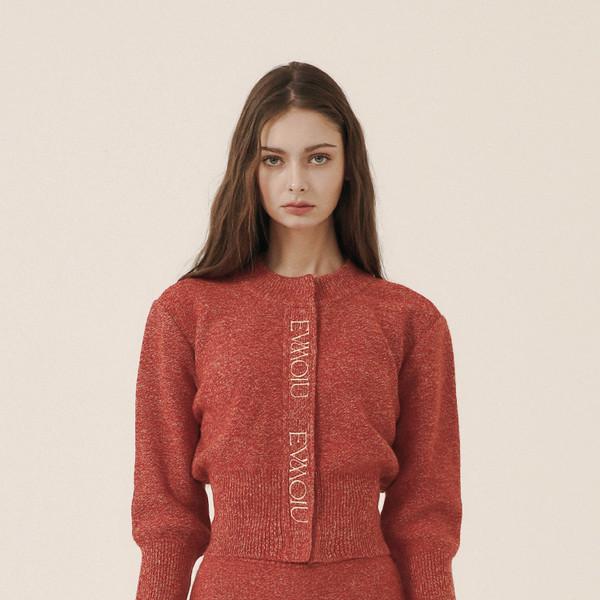 ALPACA SLIM CARDIGAN - RED BEIGE