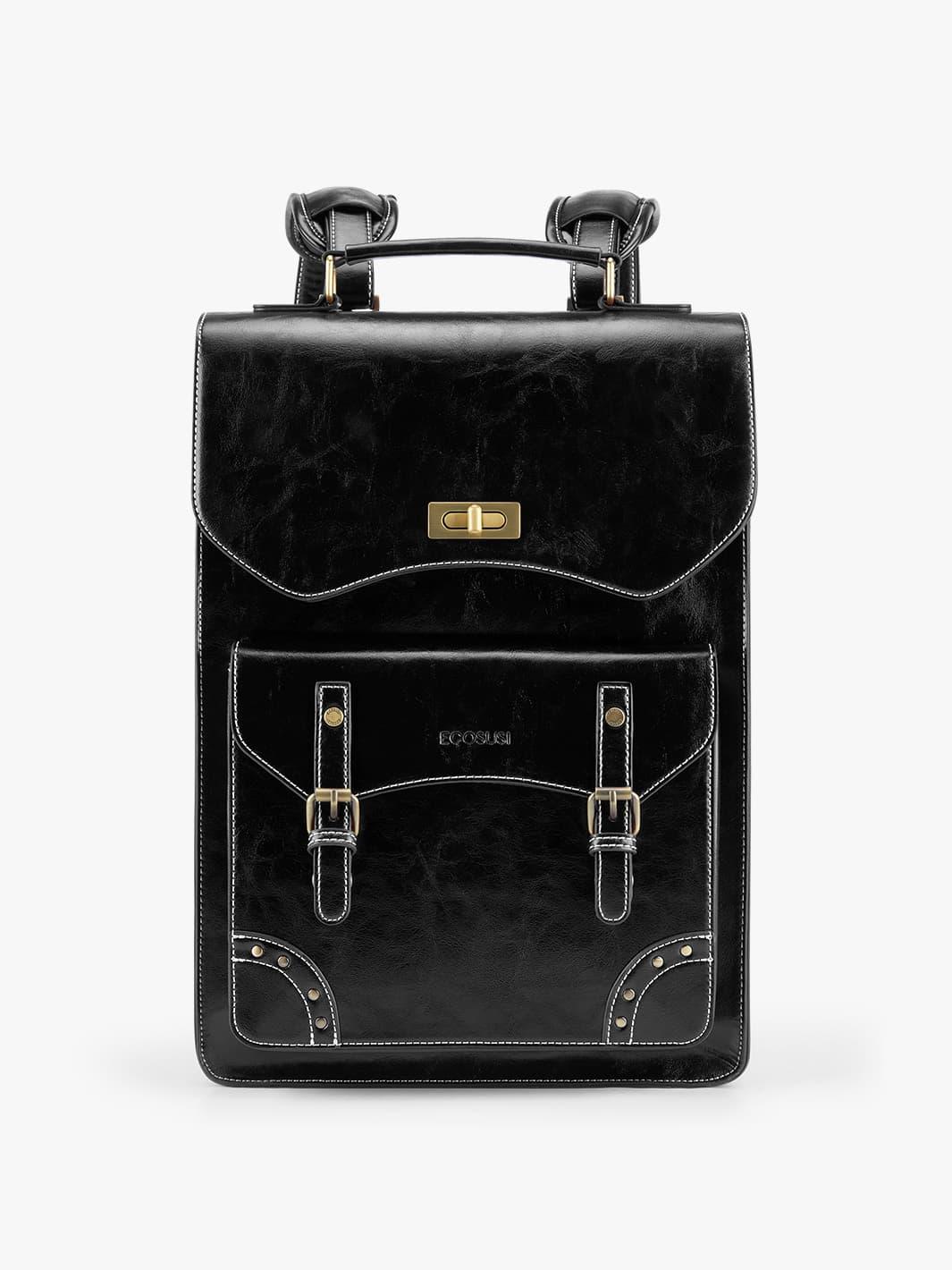 Wilder Vintage Leather 15.6-inch Laptop Backpack - Black