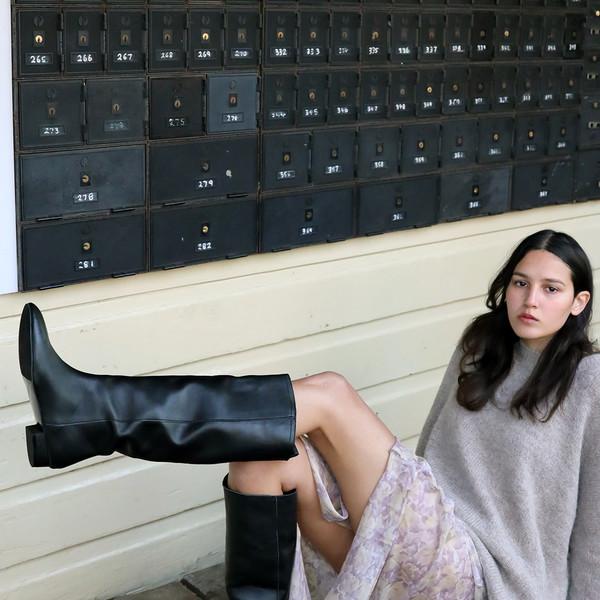 JOEL 조엘 소프트레더 슬라우치 롱부츠