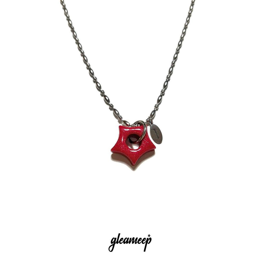 gleaming little star necklace [red]