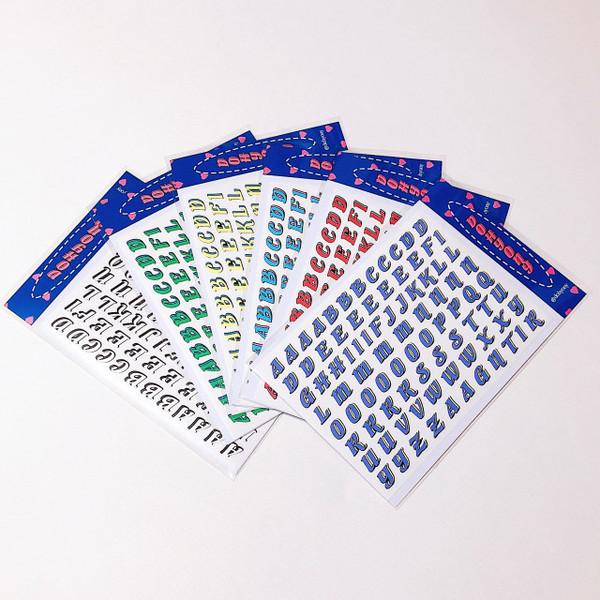 Dohyony | Medium Two-color Cream Alphabet Sticker