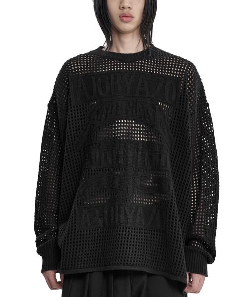 Total Logo Drop Needle Sweater [BLACK]