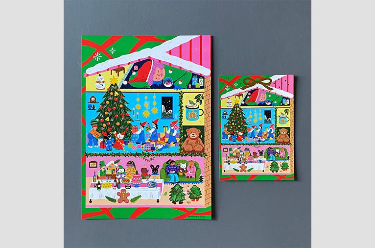 [애슝] 크리스마스 미니 포스터 & 엽서 세트