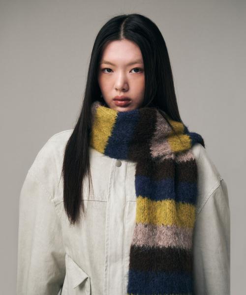 Mixed Color Stripe Muffler_ 7Color