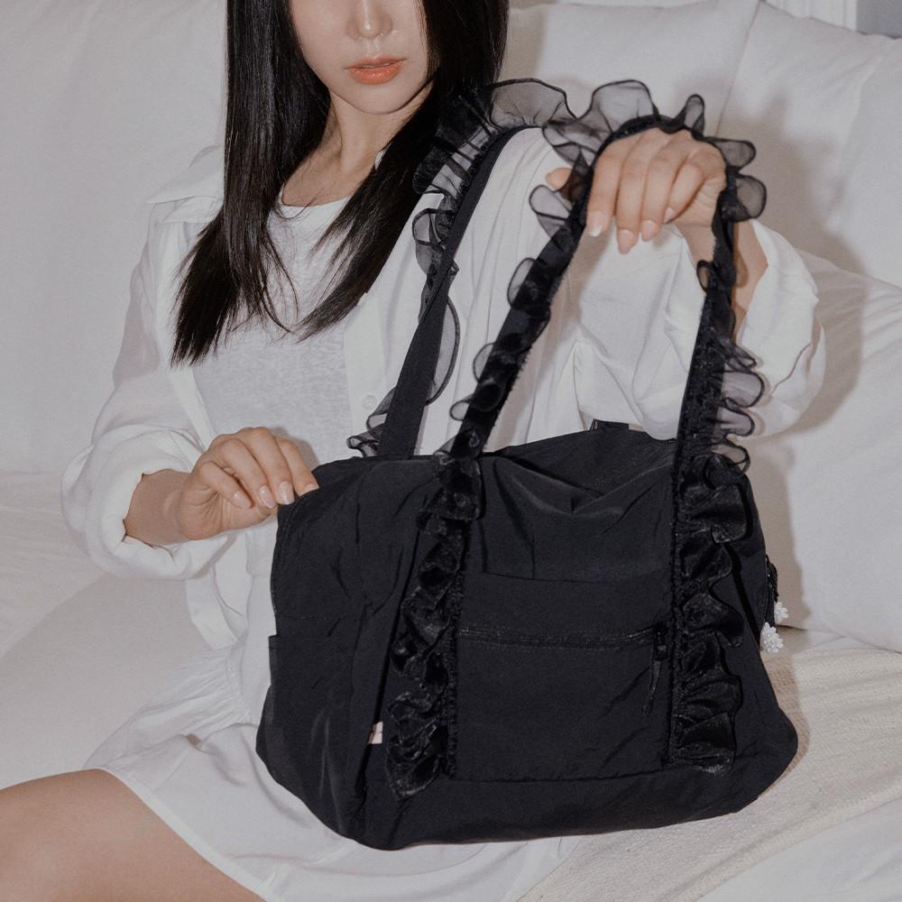 KIMIMI MADE 키미미 프릴 숄더백 키미백 BLACK