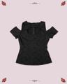 ROSE HALTER BLOUSE [BLACK]