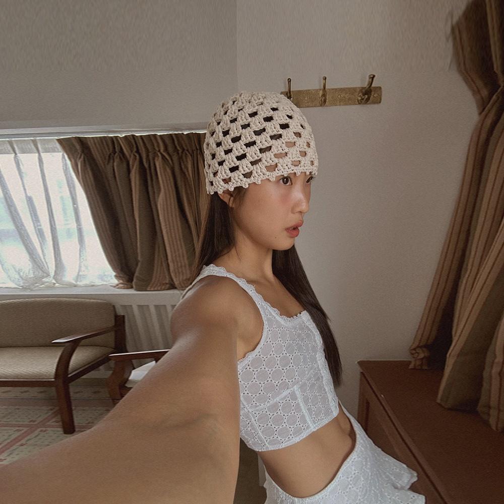 Crochet beanie(Beige)
