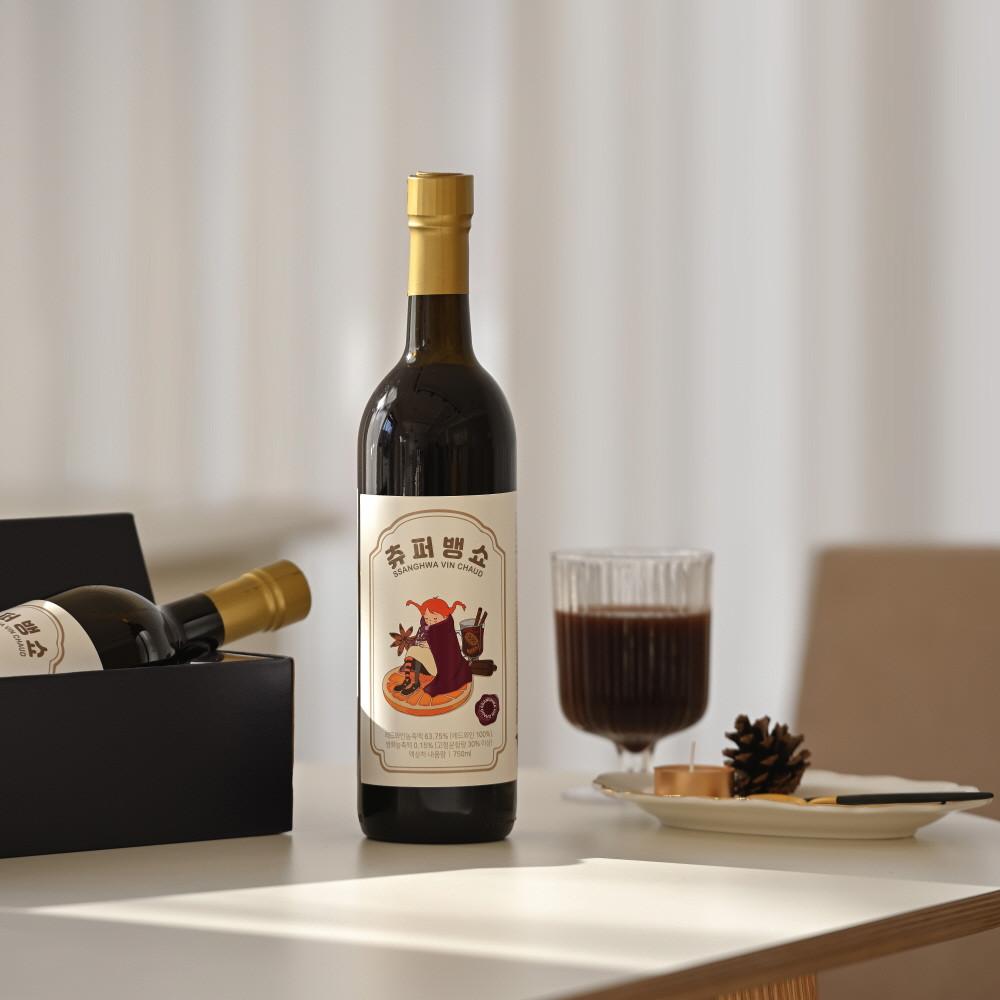 [무알콜 와인 뱅쇼] 츄퍼뱅쇼 쌍화 750ml 국산 과일 와인