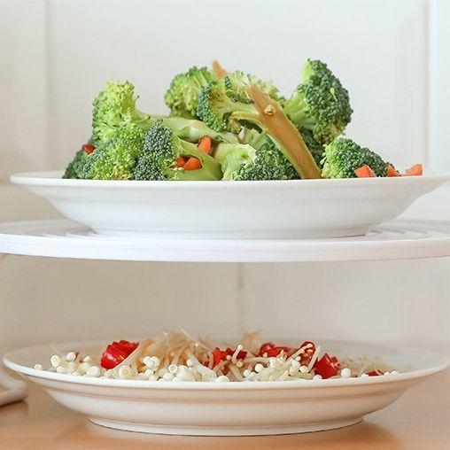 (유용템) 2단 전자레인지 트레이 선반 받침대