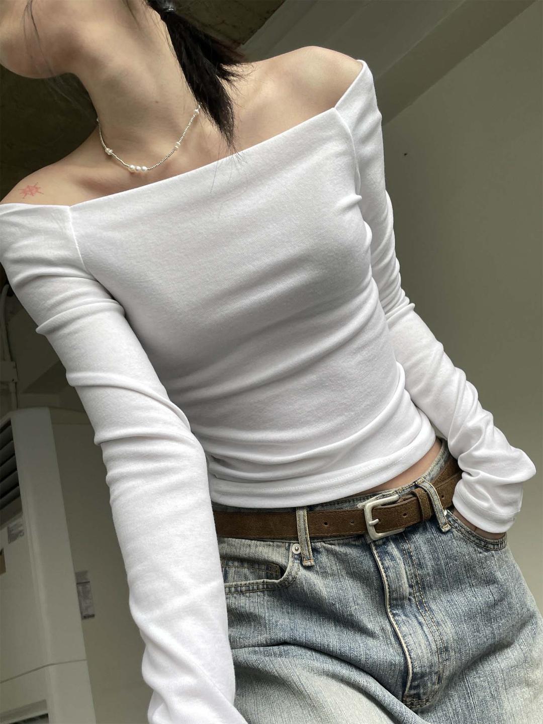 rayon shoulder off T