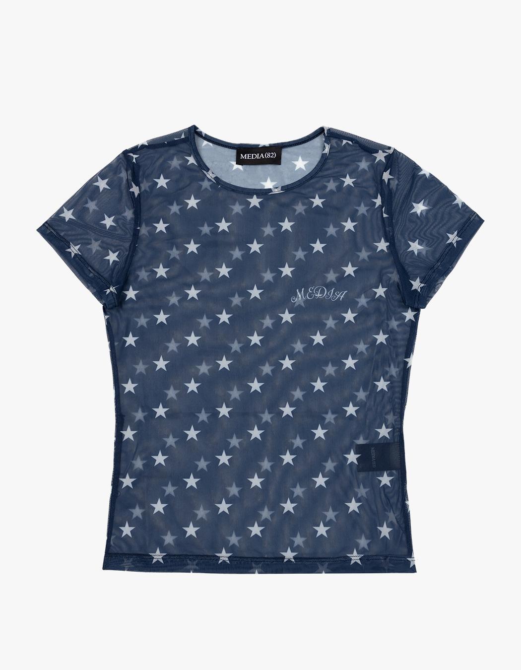 Star Navy Mesh Top - Navy