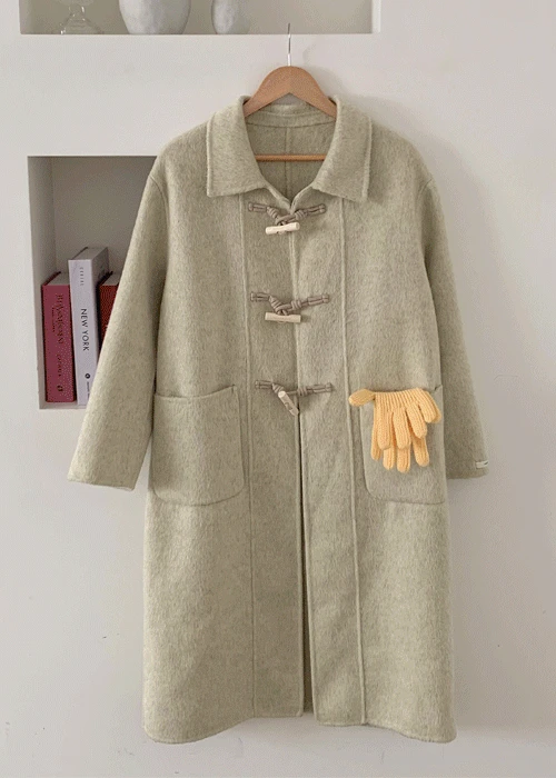 [울100%/고퀄리티] 핸드메이드 겨울 울 떡볶이 더블 롱 코트 (3color)