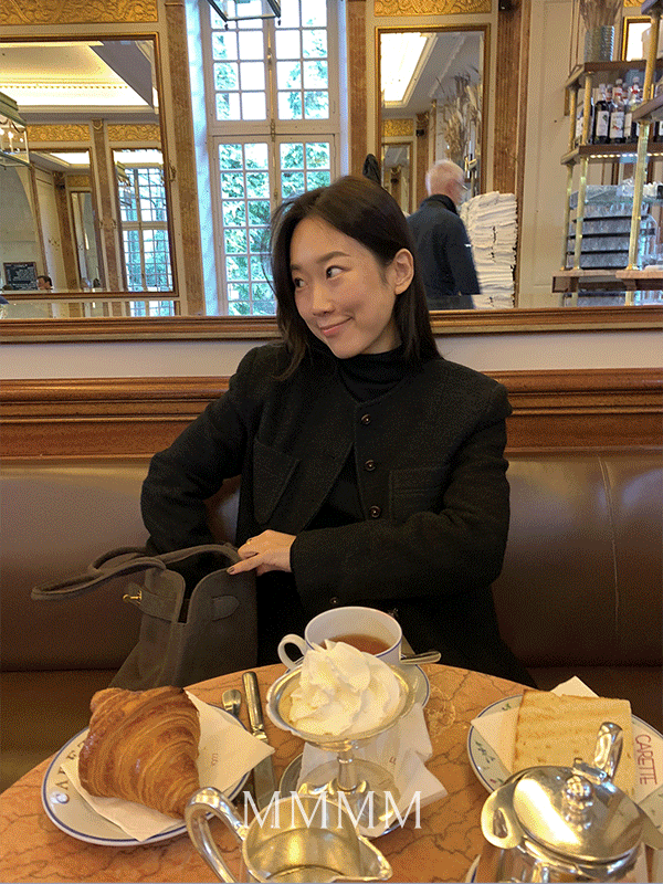 MMMM #하객룩추천＃단독주문/당일발송울부클 트위드 하프코트 (★퀼팅안감)[size:1,2]
