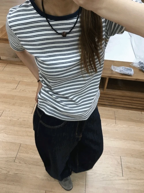 포드 소프트 단가라 반팔티 (2color)