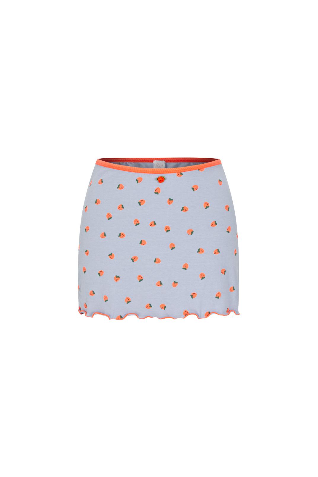 strawberry mini skirt blue