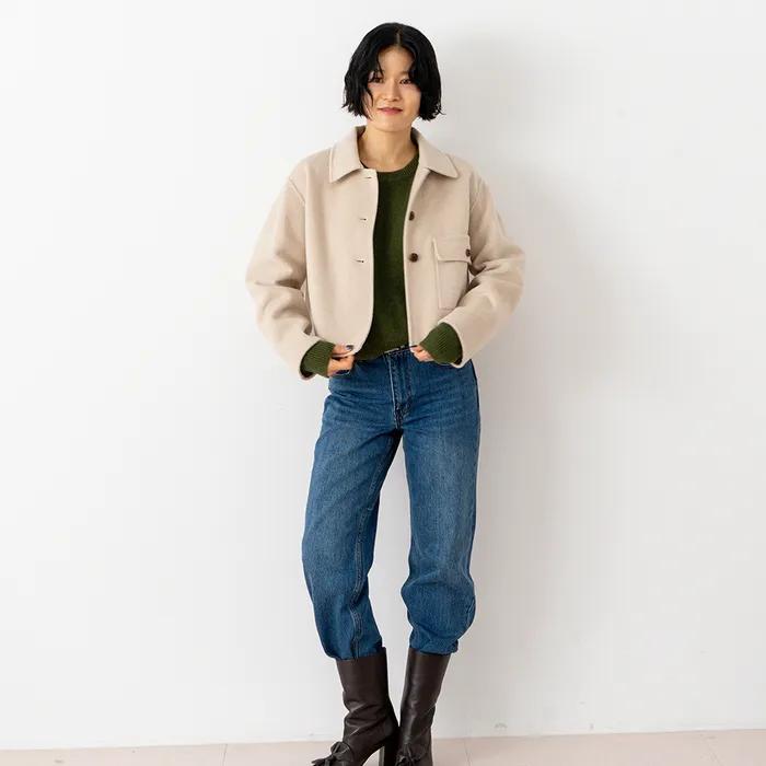 워시드 스트레이트 데님 팬츠_BLUE