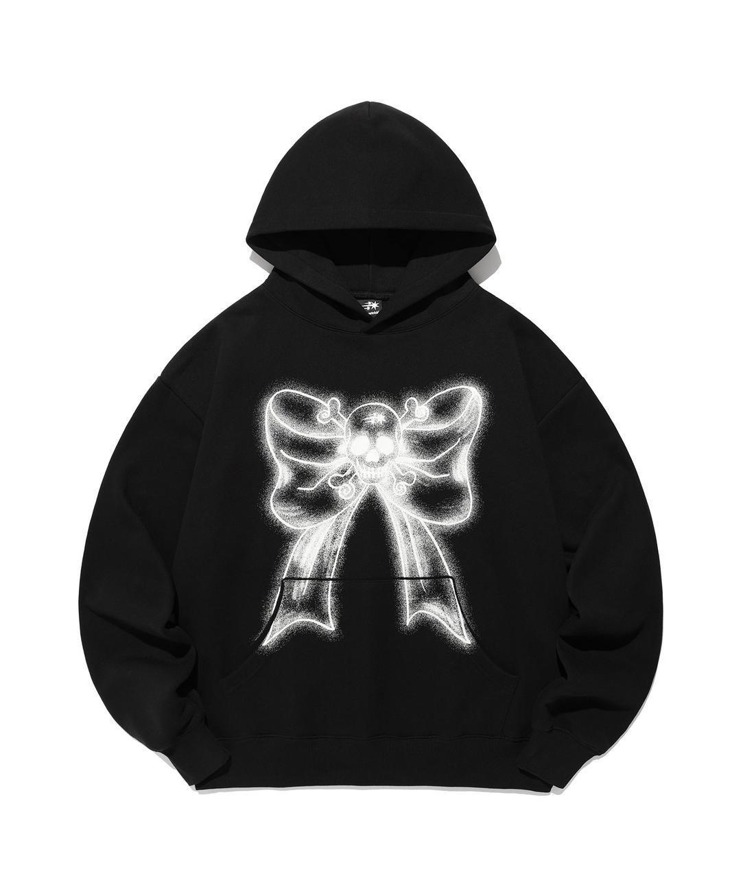 SKULL RIBBON HOODIE[BLACK]