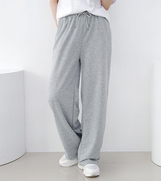 W 심플 와이드 밴딩팬츠 ~XL까지 일자 트레이닝바지 남녀고용 빅사이즈