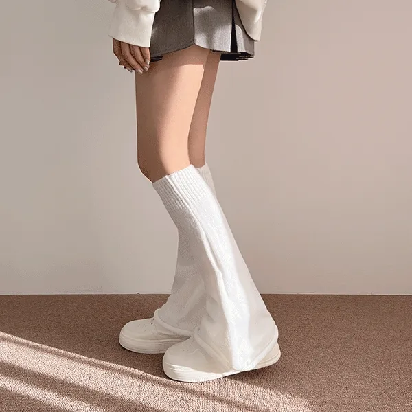 *1+1할인/도톰한/니트레그워머* 부츠컷 겨울 어그부츠 방한 털 무지 발목보온 패딩 토시양말 무릎 니삭스 수면 허벅지워머 학생