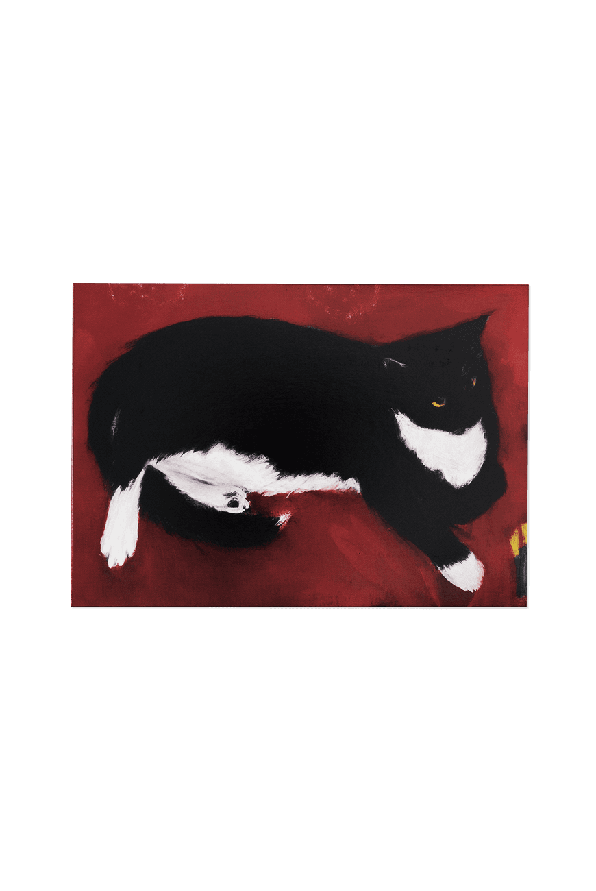 아트 그리팅 카드  Greeting Card - Elizabeth Blackadder, Louis on a Silk Cushion