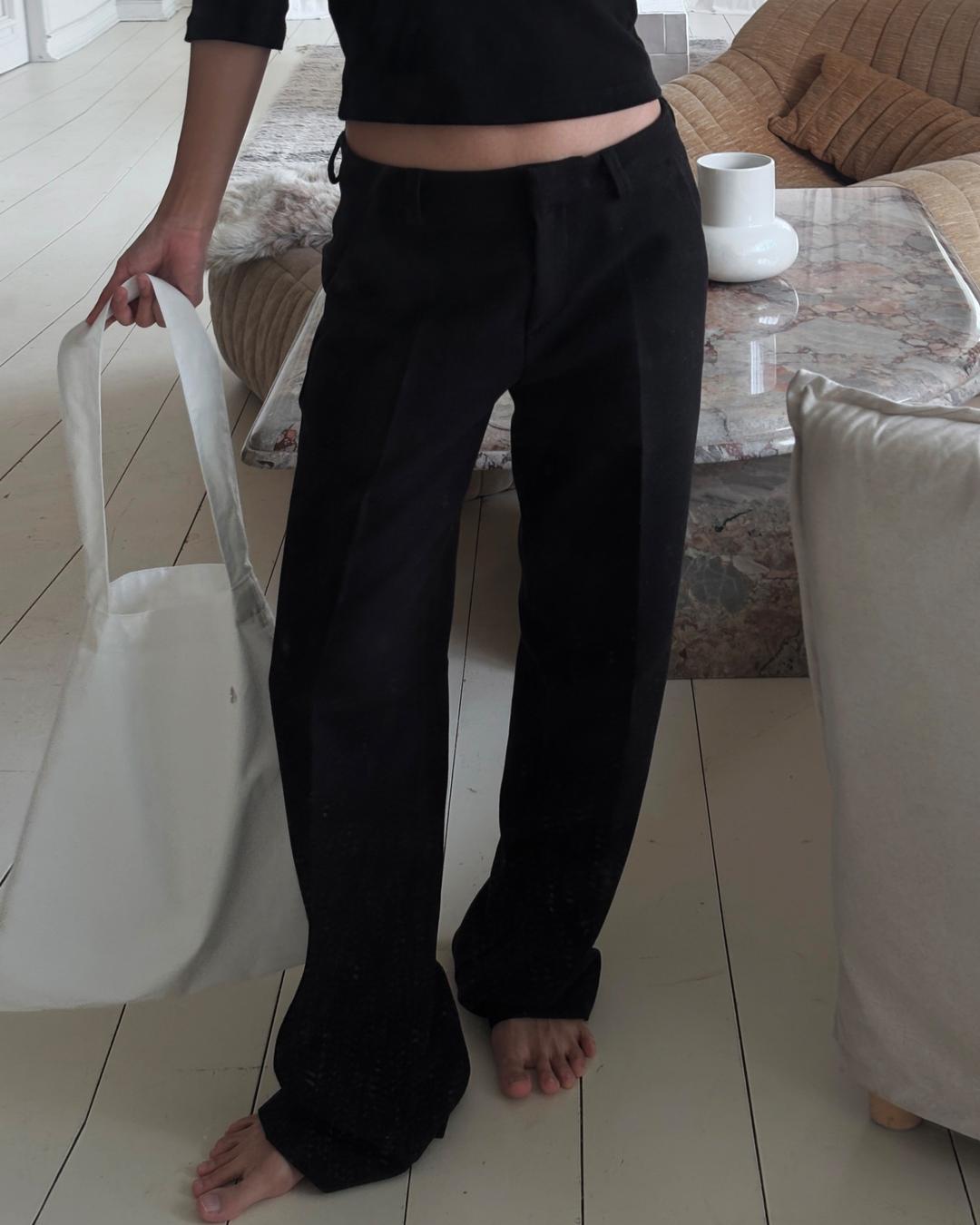 LOW-RISE SLACKS