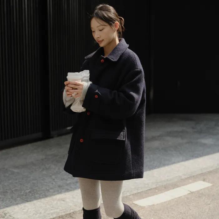 [29EDITION][with 김가을] Alpaca button half coat_2colors