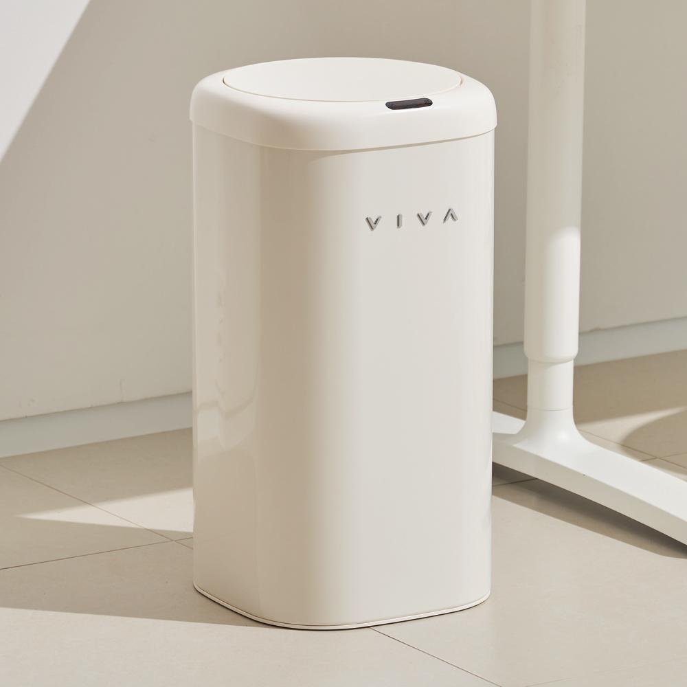 비바 센서 휴지통  디엣지 11L 크림