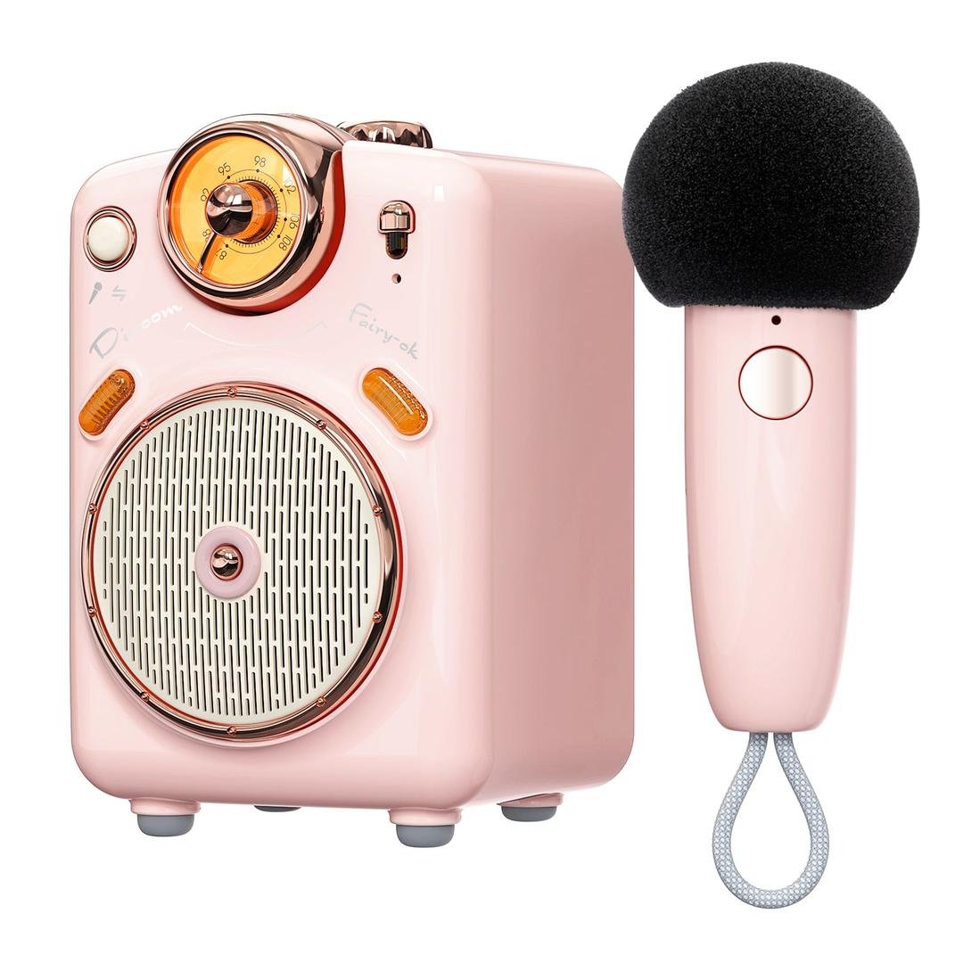 Divoom Fairy-OK |Portable Bluetooth Speaker | Microphone Karaoke - Pink
