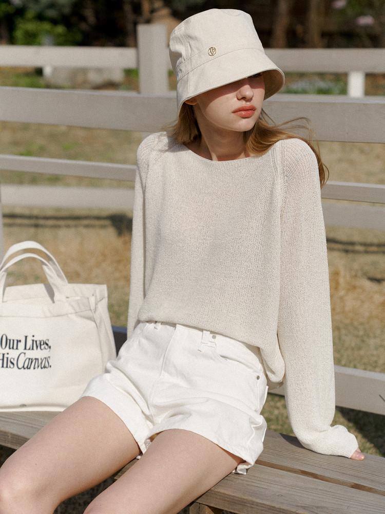 FRIDAYJAZZ 앤유 루즈핏 네츄럴 린넨 니트