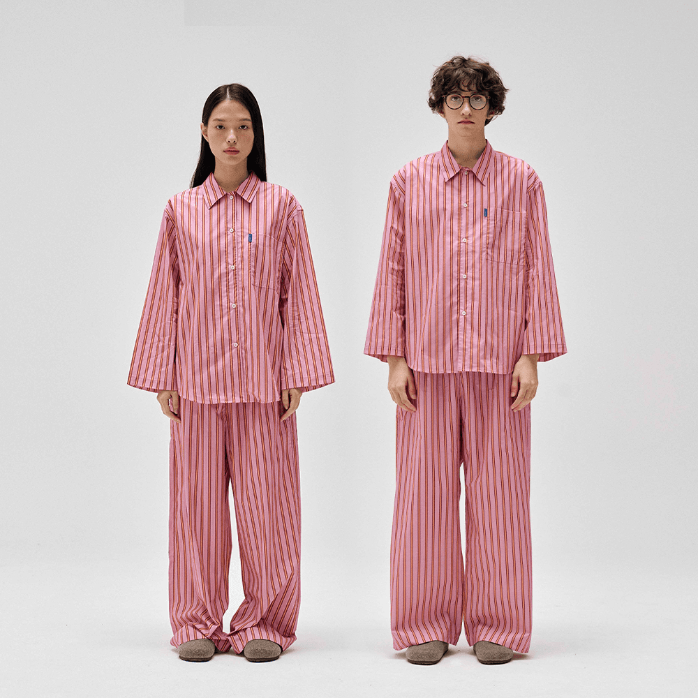 [29CM 단독] 클래식 홈웨어 파자마 셋업_핑크소르베 2SIZES (선물패키지포함)