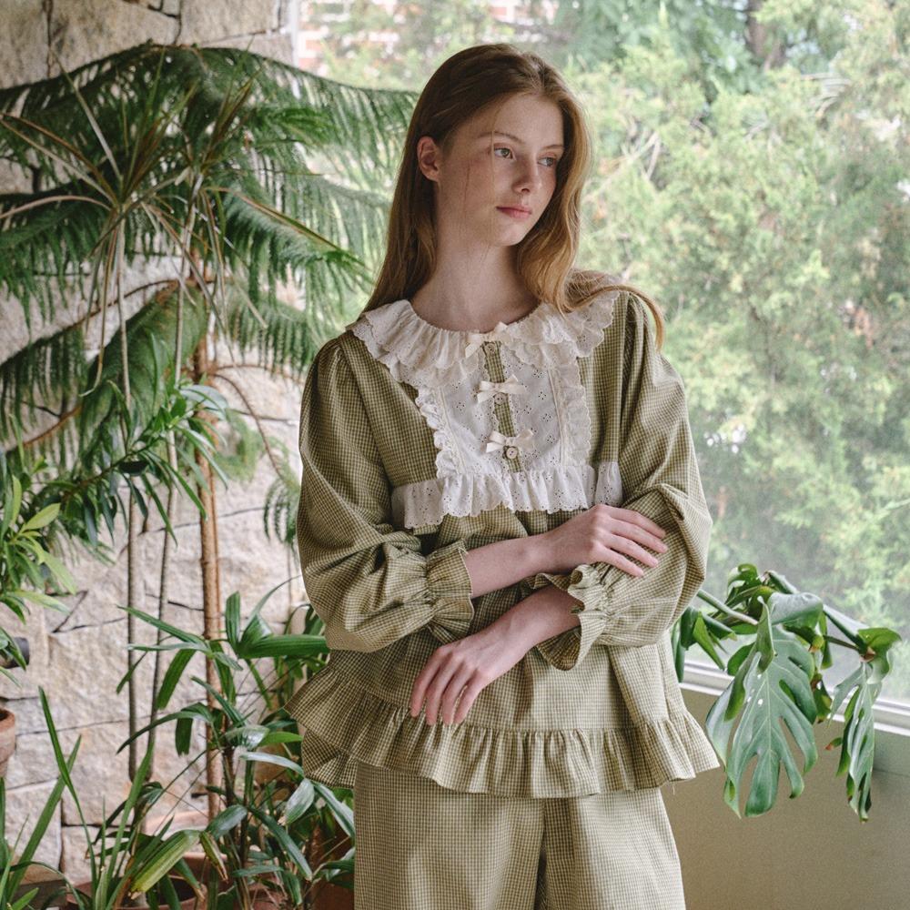 도리안 긴팔 투피스 모스그린 (21수)