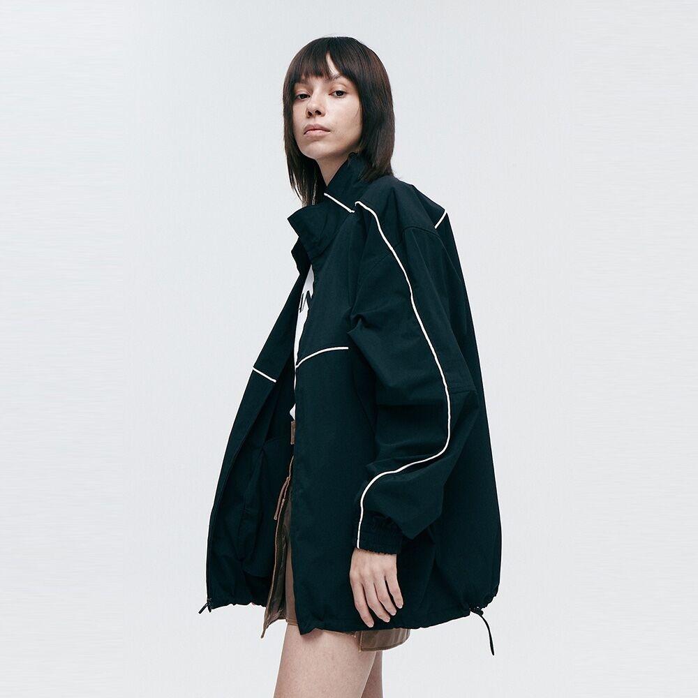 오버핏 나일론 점퍼_블랙