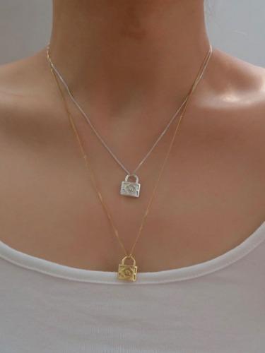 PADLOCK INITIAL NECKLACE