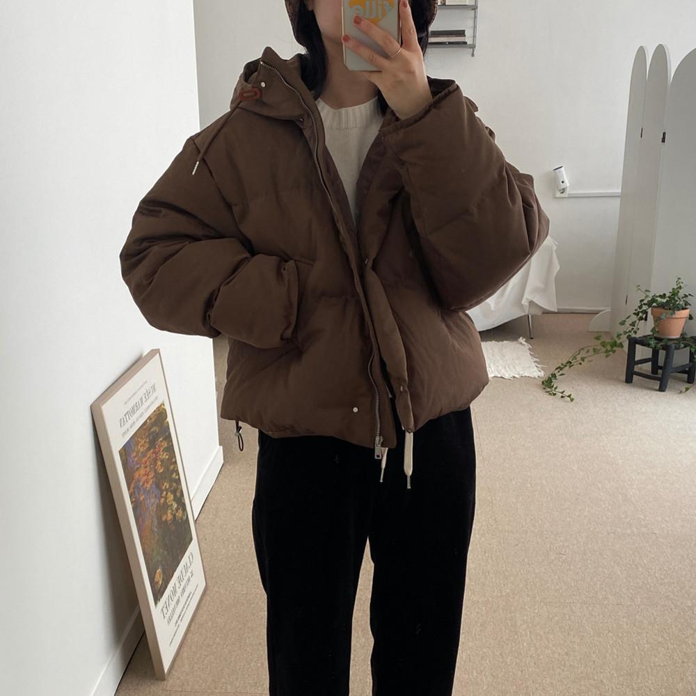 버베인 verveine 어반후디구스다운숏패딩 여자구스패딩 (아이블랙당일/3color)