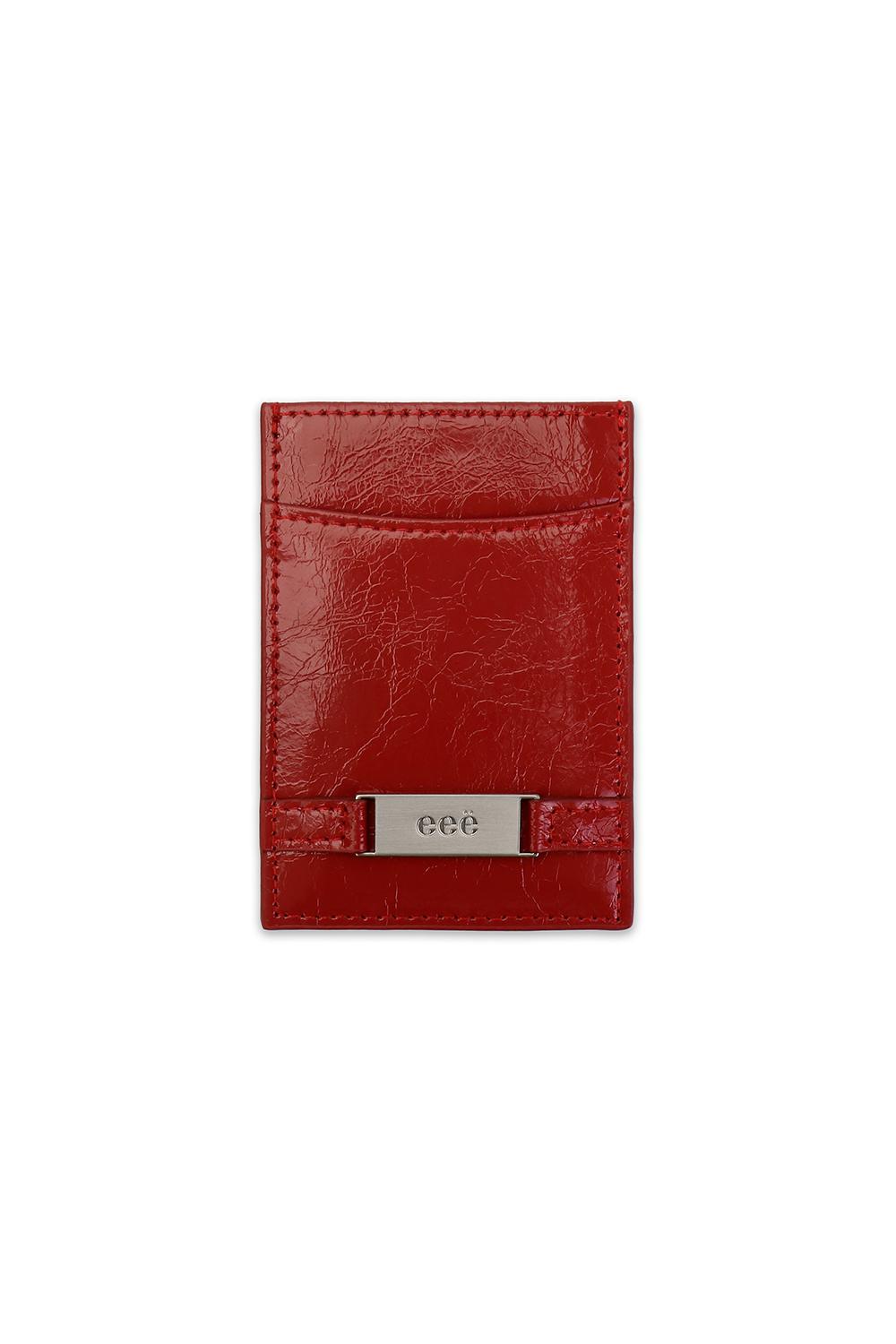 MOMO METAL LOGO CARD HOLDER [RED]