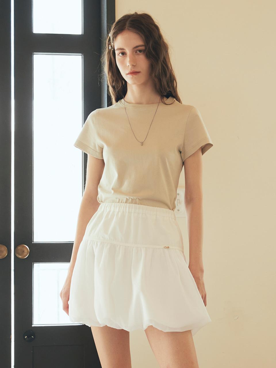 BALLOON SKIRT_WHITE
