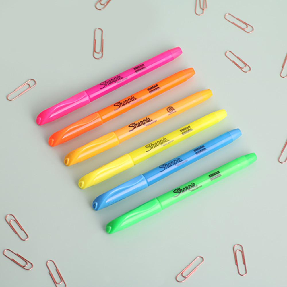 샤피 형광펜 포켓 비침없는 연한 형광 파스텔
