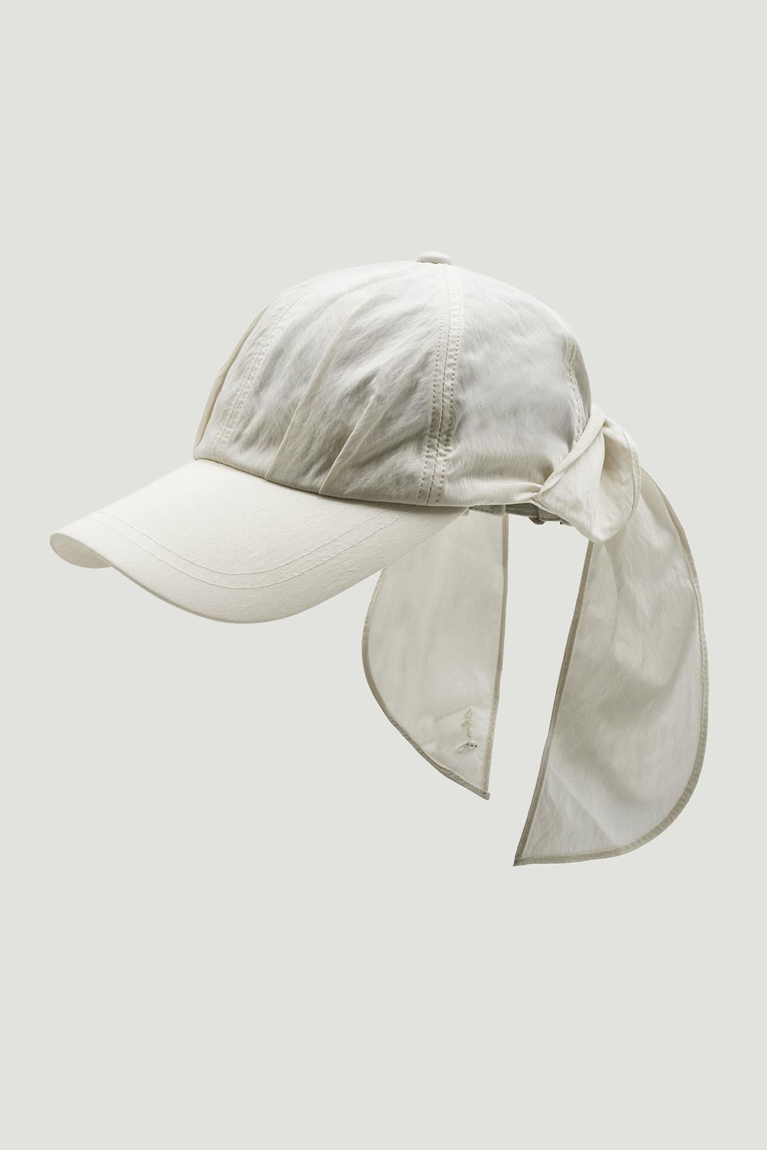 KNOTTED RIBBON BALL CAP - CREAM