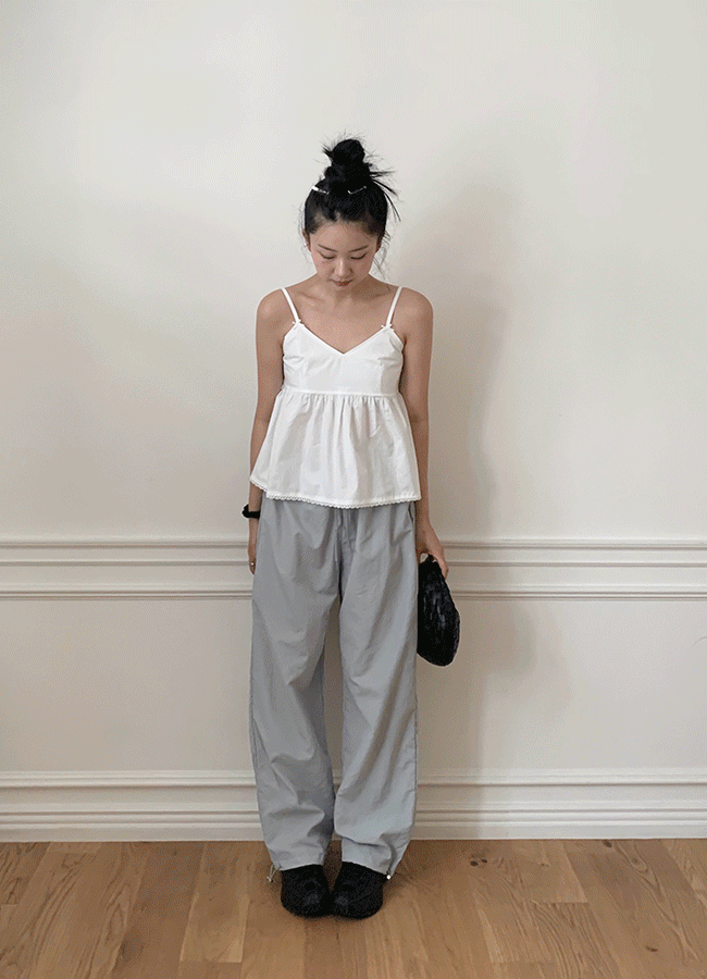 Manual nylon string pants (4color)