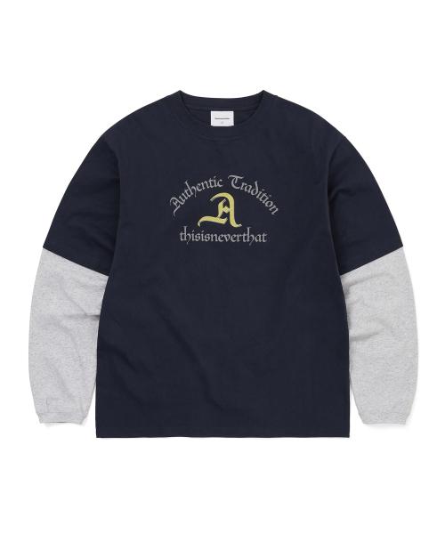Layered L/S Tee Navy