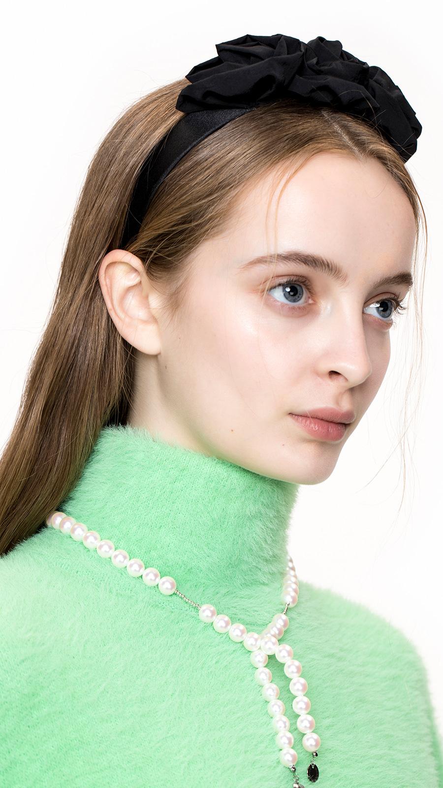 FLOWER HAIRBAND_BLACK