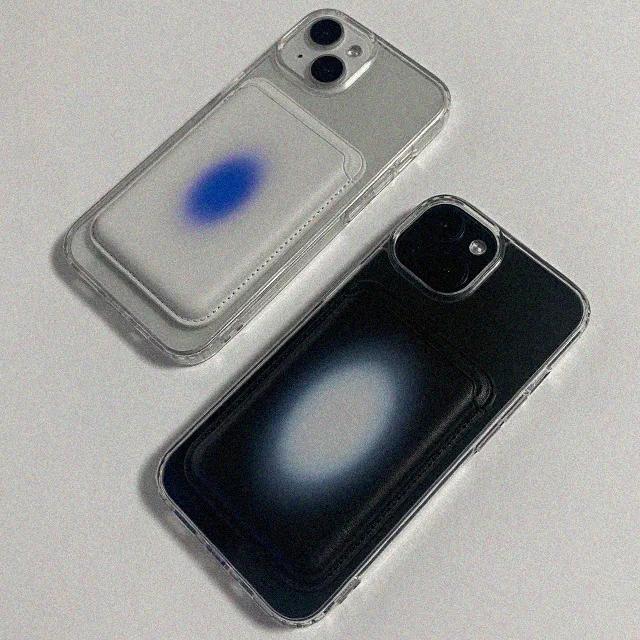 [gradation] 그라데이션 푸른색 블루 파란색 흰색 그라데이션 블랙,화이트 맥세이프 카드지갑 케이스