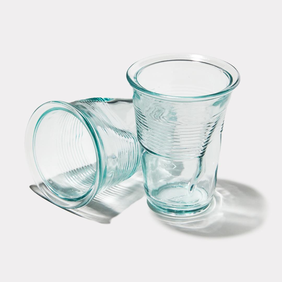 [ROB BRANDT] CRINKLED GLASS CUP - 230ml / CRUSHED GLASS / 로브 브란트 / 홈카페 유리컵 / 더캑터스호텔