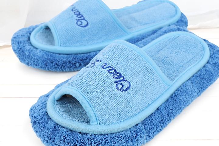 극세사 청소실내화-블루밍